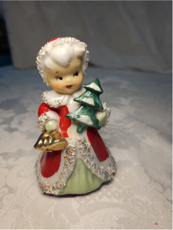 Lefton Other - Lefton Exclusive Vintage Angel Bell Porcelain Spaghetti Trim Holding Tree